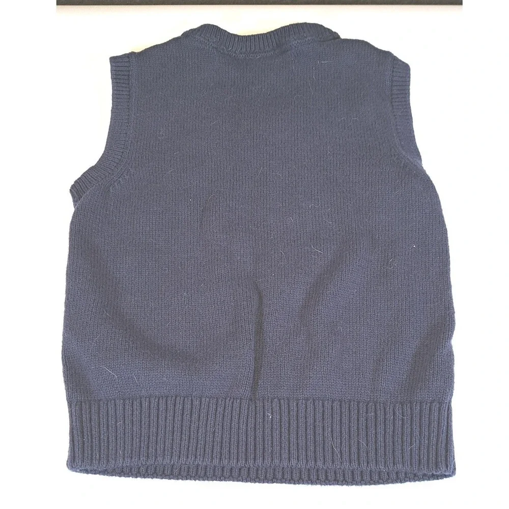 Gymboree‎ Boys Navy Blue Cable Knit Sweater Vest 100% Cotton V-Neck Size 3T